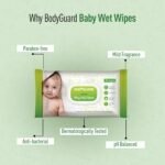 Bodyguard Aloe Vera Based Natural Baby Wet Wipes with Lid for Babies Combo Pack - Combo of 6 x 72 Pieces - Image 5