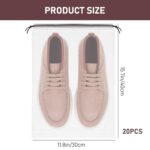 Travel Shoe Bag – Transparent, Waterproof Shoe Organizer for Travel, Gym, Daily Use – Durable & Lightweight Storage Pouch for Men & Women (Pack of 5) (Clear) - Image 3