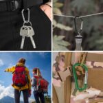 20-Pack Aluminum Carabiner Clips D-Ring Hook Keychain | Lightweight Locking Buckle for Camping, Hiking, Backpack, Water Bottles, Key Holders & Outdoor Gear (Black) - Image 4