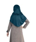 Mehar Little Nidha Hijab for Girls – Embellished with Embroidery, Rhinestones & Ruffled Surronding Design – Elegant Islamic Modest Wear - Image 5