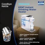 KENT Instant Drinking Water Heater 2.2L| Instantly Heat Pure to Hot Water, Temperature Selection 45° to 100° Celsius, Quantity Output 150ml to 460ml, Digital Touch Panel, Child Lock Feature, White - Image 3