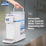 KENT Instant Drinking Water Heater 2.2L| Instantly Heat Pure to Hot Water, Temperature Selection 45° to 100° Celsius, Quantity Output 150ml to 460ml, Digital Touch Panel, Child Lock Feature, White - Image 4