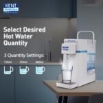 KENT Instant Drinking Water Heater 2.2L| Instantly Heat Pure to Hot Water, Temperature Selection 45° to 100° Celsius, Quantity Output 150ml to 460ml, Digital Touch Panel, Child Lock Feature, White - Image 6