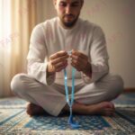 FAF Crystal Tasbeeh Manual Counter – 99 Islamic Prayer Beads | Tasbih for Muslims, Dhikr/Misbahah/Zikr Beads | Crystal Tasbeeh Mala for Men & Women, Ramadan & Eid Islamic Gift (in light Blue) - Image 4