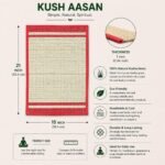 Bhakti2Shakti Handmade kusha Grass mat | Kusha Grass Pooja Aasan | Sitting Floor Mats | Kushaasan | Ecofriendly mat (1 Pieces) - Image 3