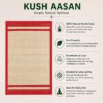 Bhakti2Shakti Handmade kusha Grass mat | Kusha Grass Pooja Aasan | Sitting Floor Mats | Kushaasan | Ecofriendly mat (1 Pieces) - Image 5