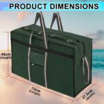 Storite Canvas 73 Cm Large Strong Travel Carry_On_Luggage With Six Wheels & Front Transparent Pocket (73 X 27.5 X 45 Cm, Green) - Image 3