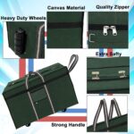Storite Canvas 73 Cm Large Strong Travel Carry_On_Luggage With Six Wheels & Front Transparent Pocket (73 X 27.5 X 45 Cm, Green) - Image 4