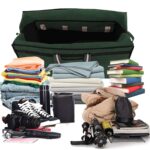 Storite Canvas 73 Cm Large Strong Travel Carry_On_Luggage With Six Wheels & Front Transparent Pocket (73 X 27.5 X 45 Cm, Green) - Image 5