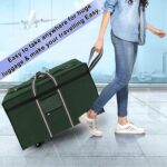 Storite Canvas 73 Cm Large Strong Travel Carry_On_Luggage With Six Wheels & Front Transparent Pocket (73 X 27.5 X 45 Cm, Green) - Image 7