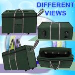 Storite Canvas 73 Cm Large Strong Travel Carry_On_Luggage With Six Wheels & Front Transparent Pocket (73 X 27.5 X 45 Cm, Green) - Image 8