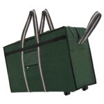 Storite Canvas 73 Cm Large Strong Travel Carry_On_Luggage With Six Wheels & Front Transparent Pocket (73 X 27.5 X 45 Cm, Green) - Image 10