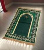 Jainamaz (Prayer Mat) in a Soothing Green Color. Measuring 70x110 cm, it Offers The Perfect Size for Daily Prayers. Pack of 1. - Image 4