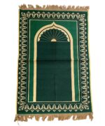 Jainamaz (Prayer Mat) in a Soothing Green Color. Measuring 70x110 cm, it Offers The Perfect Size for Daily Prayers. Pack of 1. - Image 5