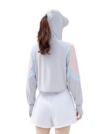 Alexvyan Size-L Women's UV Protection Jacket, Lightweight Summer Sun Screen Hoodie with Visor, UPF 50+ Protection for Outdoors, Shirt Full Zipper Sun Protection Jacket- FIT 50-65 KG - Image 4