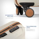 Safari Thorium Royale 8 Wheels 66cm Medium Size Trolley Bag Hard Case Checkin Polycarbonate Luggage, TSA Lock, Wet Pouch Organized Interior, Suitcase for Travel, Trolley Bags for Travel, Vanilla Tan - Image 4