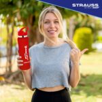 STRAUSS Spark Stainless-Steel Bottle | Leak-Proof Water Bottle | Water Bottle for Travel, Hiking, Trekking, Home, Office & School | Non-Toxic & BPA Free Steel Bottles | 750 ml,(Rubber Finish Red) - Image 9