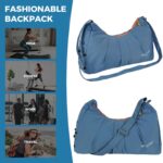 Storite Nylon 51 Cm Imported Multi Purpose Travel Duffle Bag for Women with Dry and Wet Pocket, Lightweight Waterproof Luggage Bag with Shoe Compartment (Blue, 51 x 17 x 32 cm) - Image 4
