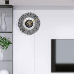 Round 12 Inch Islamic Calligraphy Wall Clock Muslim Eid Black and Silver|Home & Garden|Home Decor|Clocks|Wall Clocks - Image 4
