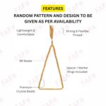 FAF Crystal Tasbeeh Manual Counter – 99 Islamic Prayer Beads | Tasbih for Muslims, Dhikr/Misbahah/Zikr Beads | Crystal Tasbeeh Mala for Men & Women, Ramadan & Eid Islamic Gift (in golden) - Image 6