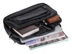 K London Black Artificial Leather Handmade Men Women Laptop Bag Office bag Cross Over Shoulder Messenger Bag Office Bag (1102_Black) - Image 6