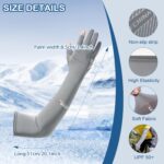 Sun Protection Gloves UV Arm Sleeves for Men & Women, Compression Cooling Hand Gloves for Summer, Sports & Workout, Tattoo Cover for Bike Riding - Image 3