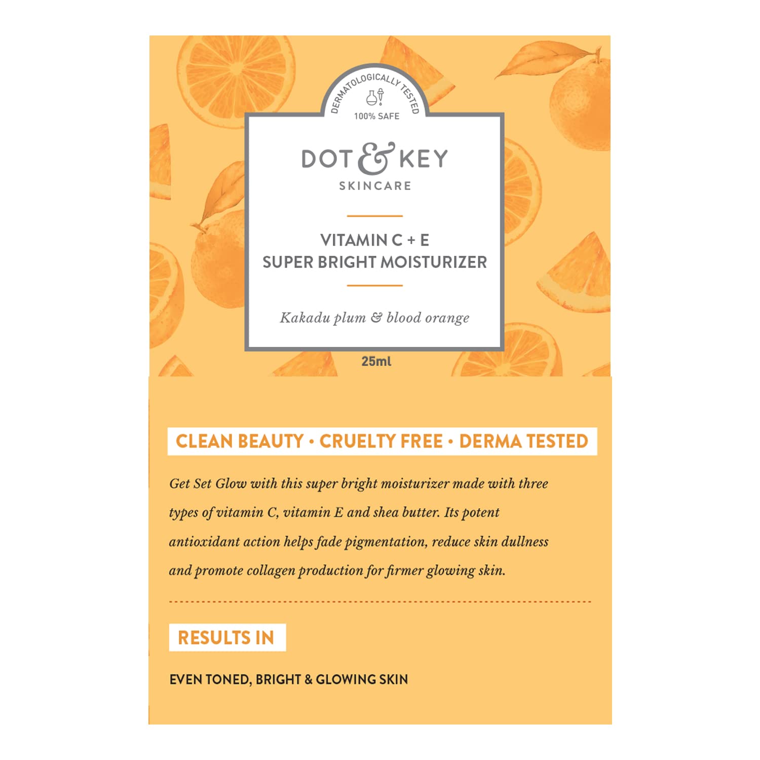 Dot & Key Vitamin C + E Sorbet Super Bright Moisturizer for Face | Vitamin C Face Cream For Glowing Skin | Reduces Skin Dullness | Oil Free & Lightweight | For All Skin Types | 25ml - Image 8