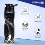 STRAUSS Stainless-Steel Water Bottle | Water Bottles for School, Office, Home & Gym | Leak Proof and BPA Free Gym Bottle | Easy to Carry | Water Bottle for Men & Women | 750 ML - Image 4
