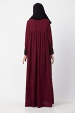 Mushkiya Beautiful Designer Abaya Like Dress with Pearl Lace Work for Women that Falls Loose from Chest - Image 5