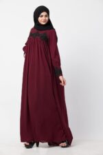 Mushkiya Beautiful Designer Abaya Like Dress with Pearl Lace Work for Women that Falls Loose from Chest - Image 8