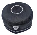 Premium Turkish Quality Muslim Prayer Caps & Topies for Man, Islamic Namaz Topi Set of 2 Set (Black - Small Size) - Image 3