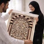 Turkish Premium Velvet Janamaz Prayer Mat | Soft Thick Mussalla Namaz Mat for Muslims | Anti-Slip Base & Elegant Turkish Design | Comfortable Muslim Prayer Mat for Salah & Namaz (Cream) - Image 7
