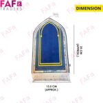 FAF Girl & Boy Velvet Prayer Mat | Children janamaz Prayer Rug for Kids (upto 3 years) | Soft Thick Namaz Mat, Portable Travel Janemaaz | Mussalla for Home, Mosque & Ramzan, Hajj and Umrah (Dark Blue) - Image 3