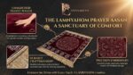Premium Prayer Mat Aasan for Pooja & Meditation, Velvet Touch Soft Prayer Rug with Traditional Design & Fringe, Portable Puja Mat for Home Temple, Gift Use, 22 x 22 Inches (1, RED) - Image 5