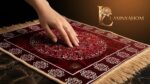 Premium Prayer Mat Aasan for Pooja & Meditation, Velvet Touch Soft Prayer Rug with Traditional Design & Fringe, Portable Puja Mat for Home Temple, Gift Use, 22 x 22 Inches (1, RED) - Image 6
