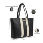 Caprese Evelyn 15.6-Inch Laptop Compatible Large Tote Bag for Women | Stylish, Durable, and Spacious with Multiple Compartments, Back Zipper Pocket for Work, Travel, and Everyday Use - Image 4