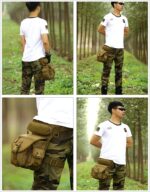 UDee Tactical Drop Leg Bag for Men – Military-Style Utility Waist Thigh Pack, Crossbody Hip Belt Pouch for Motorcycle, Hiking, Outdoor Travel, Camping, Airsoft – Adjustable MOLLE Gear Bag (Khaki) - Image 5