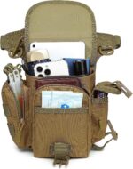 UDee Tactical Drop Leg Bag for Men – Military-Style Utility Waist Thigh Pack, Crossbody Hip Belt Pouch for Motorcycle, Hiking, Outdoor Travel, Camping, Airsoft – Adjustable MOLLE Gear Bag (Khaki) - Image 6