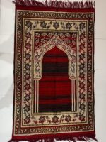KETOSTICS® Anti-Skid Chenille Muslim Islamic Jainamaz/Prayer Mat, Foldable 4x2 feet (RED Black) - Image 4