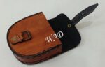 Antique Brass Sundial Push Button Compass Pocket Sundial Compass Navigational Compass Direction with Leather case - Image 5