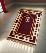 Premium Microfiber Prayer Mat Janamaz for Muslims – Soft & Lightweight Namaz Mat 70x110 cm | Portable, Washable Islamic Prayer Rug for Home, Travel & Mosque. (Brown) - Image 4
