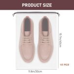 10 Pcs Shoe Bag for Travel Bag for Man & Women Shoe Cover for Storage at Home Gym Reusable Travelling Accessories Organizer Pouch Travel Essentials Footwear Bags for Travelling Men, 30 x 40 cm - Image 3