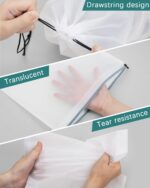10 Pcs Shoe Bag for Travel Bag for Man & Women Shoe Cover for Storage at Home Gym Reusable Travelling Accessories Organizer Pouch Travel Essentials Footwear Bags for Travelling Men, 30 x 40 cm - Image 4