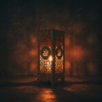 Premium Wooden Allah Laser Cut Lantern with Candle Holder Islamic Ramadan & Eid Table Decor Warm Glow Home Decoration (8 Inch) - Image 3