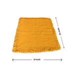 JWH Box Enterprises Soft Woolen Pooja Aasan Prayer Mat Yellow - Image 3