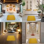JWH Box Enterprises Soft Woolen Pooja Aasan Prayer Mat Yellow - Image 5