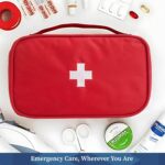 First Aid Kit Bag Portable & Spacious Medicine Storage Organizer with Handle Multi-Utility Emergency Kit with Mesh Pouch & Elastic Loops for Travel, Camping & Home - Image 3
