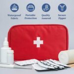 First Aid Kit Bag Portable & Spacious Medicine Storage Organizer with Handle Multi-Utility Emergency Kit with Mesh Pouch & Elastic Loops for Travel, Camping & Home - Image 4
