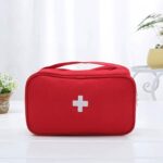 First Aid Kit Bag Portable & Spacious Medicine Storage Organizer with Handle Multi-Utility Emergency Kit with Mesh Pouch & Elastic Loops for Travel, Camping & Home - Image 5