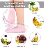 Silicone Gel Spa Socks for Women & Men – Moisturizing Heel Socks for Dry, Cracked Feet with Natural Oils & Vitamin E – Reusable Foot Care Socks for Heel Repair & Hydration – 1 Pair, Multicolor (Socks) - Image 4